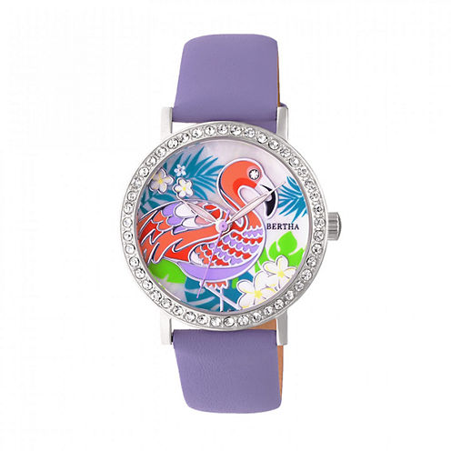 Bertha Unisex Purple Strap Watch-Bthbr7701