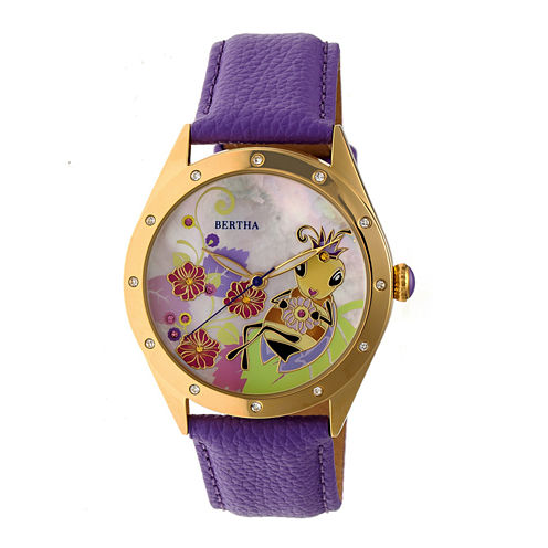 Bertha Unisex Purple Strap Watch-Bthbr7205