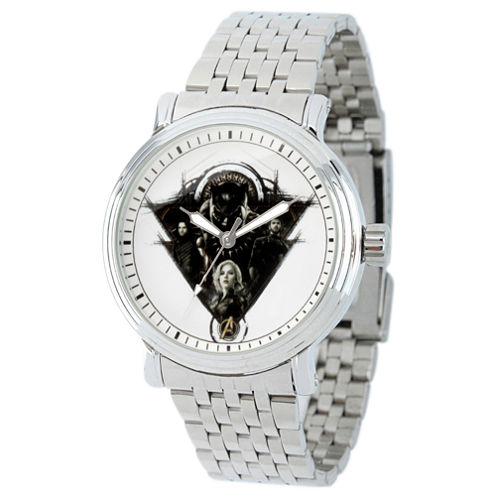 Avengers Mens Silver Tone Bracelet Watch-Wma000255