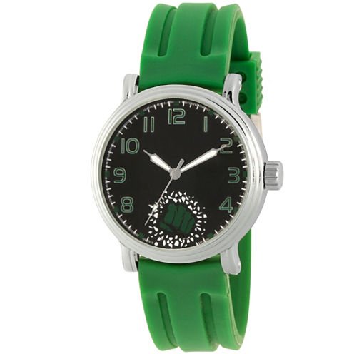 Avengers Mens Green Strap Watch-Wma000270