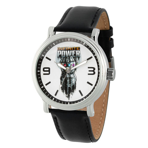 Avengers Mens Black Strap Watch-Wma000253