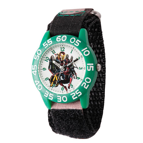 Avengers Avengers Boys Black Strap Watch-Wma000249