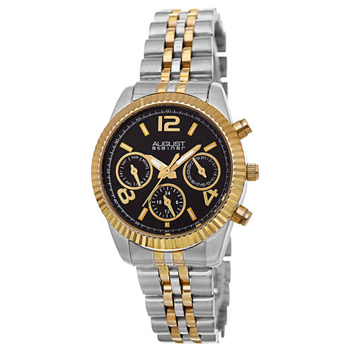 August Steiner Womens Two Tone Strap Watch-As-8103ttgb