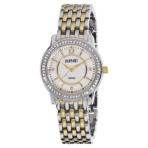 August Steiner Womens Two Tone Strap Watch-As-8027ttg