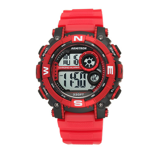 Armitron® Mens Red Digital Sport Watch