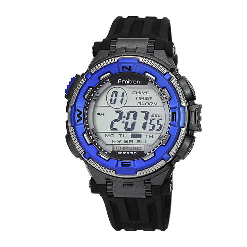 Armitron® Mens Bright Blue Chronograph Digital Sport Watch 40/8301BLU