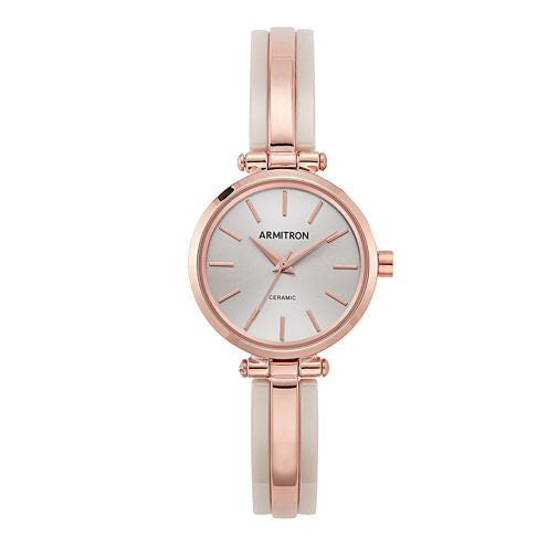 Armitron Womens Rose Goldtone Bangle Watch-75/5523bhrg