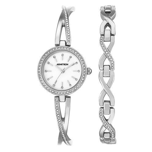 Armitron Now Womens Silver Tone Watch -75/5486mpsvst