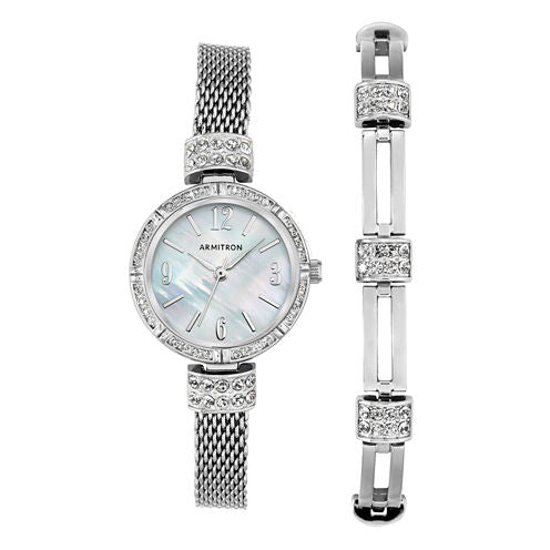 Armitron Armitron Womens Silver Tone Bracelet Watch-75/5548mpsvst