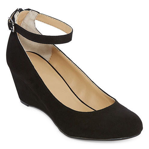 Arizona Laflin Ankle-Strap Wedge Pumps