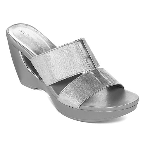 Andrew Geller Abradie Womens Wedge Sandals