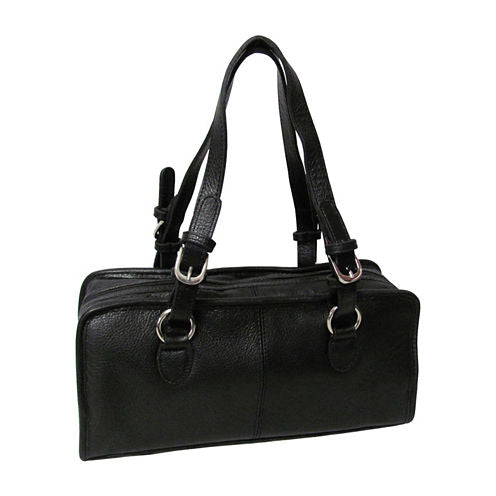 Amerileather Classy Belt Stitched Leather Satchel