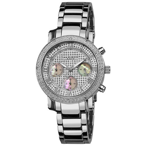 Akribos XXIV Womens Silver Tone Strap Watch-A-440ss