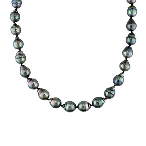 8-9.5mm Genuine Black Tahitian Pearl Necklace