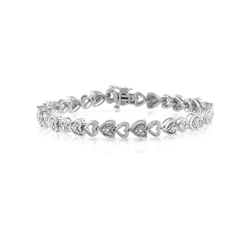 7.5 Inch 1/10 CT. T.W. White Diamond Link Bracelet