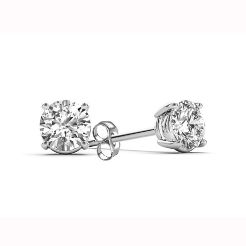 5/8 CT. T.W. Genuine White Diamond 14K Gold Stud Earrings