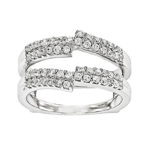 5/8 CT. T.W.  Round Diamond 14K White Gold Ring Guard