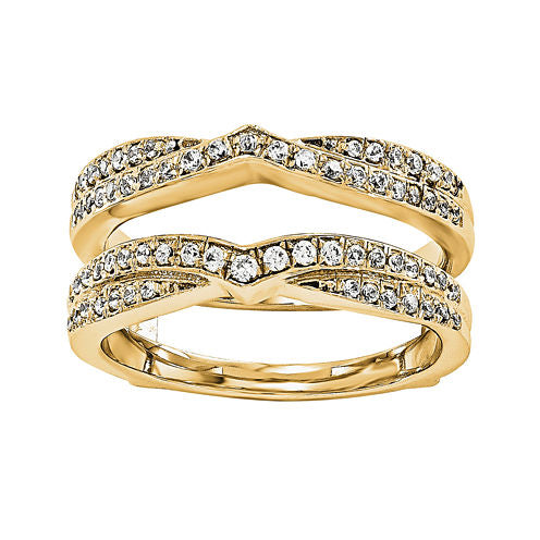 3/8 CT. T.W. Diamond 14K Yellow Gold Ring Guard