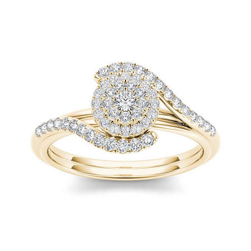 3/8 CT. T.W. Diamond 10K Yellow Gold Engagement Ring