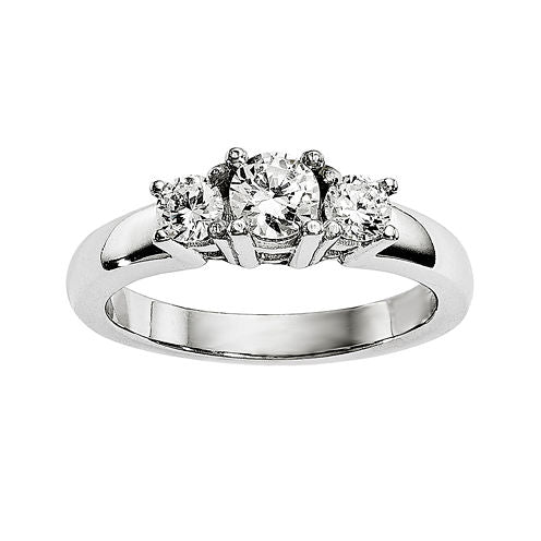 3/4 CT. T.W. Diamond 14K White Gold 3-Stone Engagement Ring