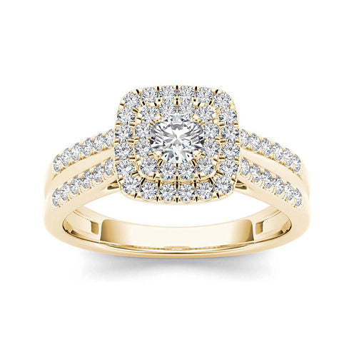 3/4 CT. T.W. Diamond 10K Yellow Gold Engagement Ring