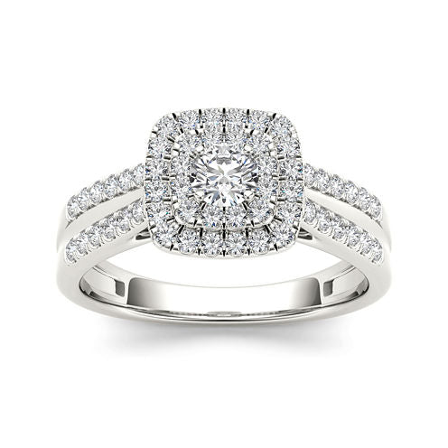 3/4 CT. T.W. Diamond 10K White Gold Engagement Ring