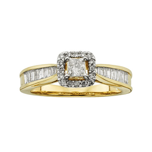 3/4 CT. T.W. Certified Diamond 10K Yellow Gold Bridal Ring