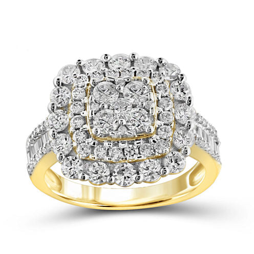 2 CT. T.W. Diamond 10K Yellow Gold Ring