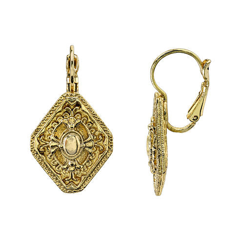 1928® Jewelry Marquise-Shaped Gold-Tone Earrings