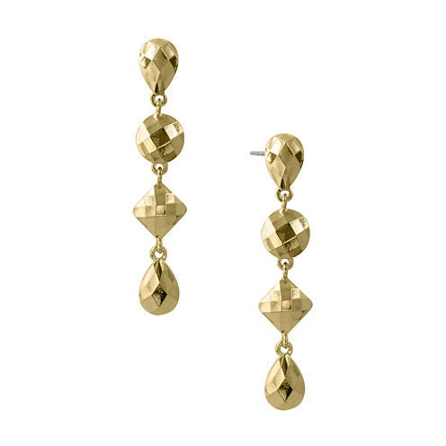 1928® Jewelry Gold-Tone Linear Droplet Earrings