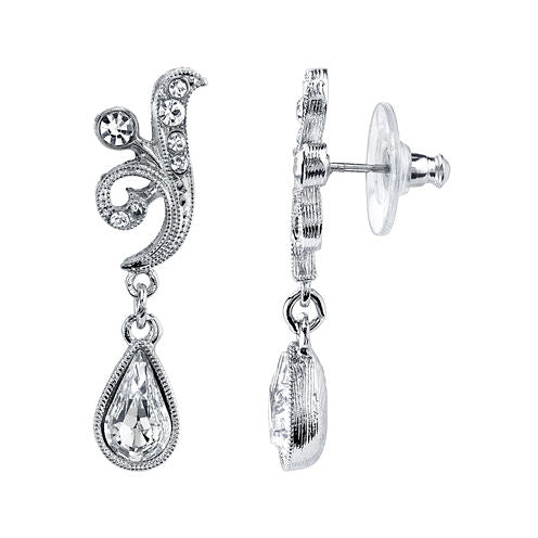 1928® Jewelry Crystal Teardrop Earrings