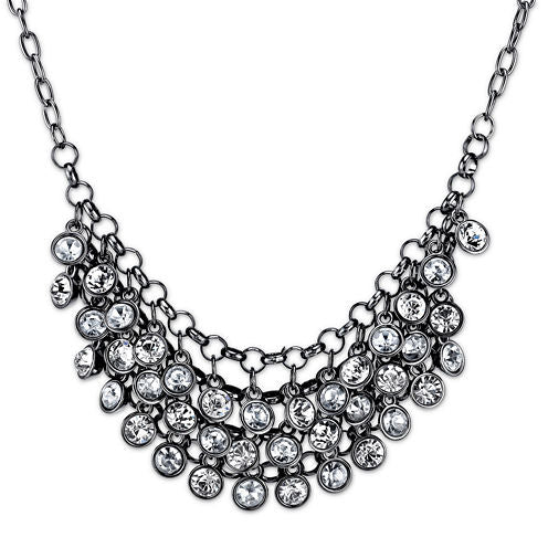 1928® Jewelry Crystal Black-Tone Necklace