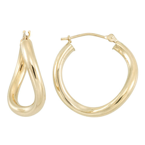 18K Gold 21mm Hoop Earrings