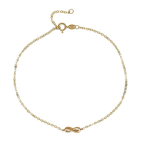 14K Yellow Gold Infnity Ankle Bracelet