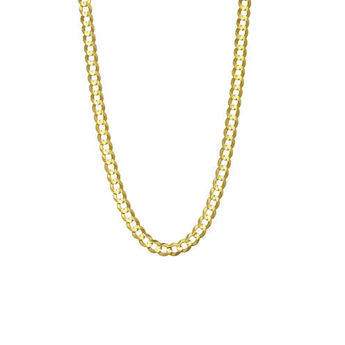 14K Yellow Gold 4.65 MM Curb Necklace 20"