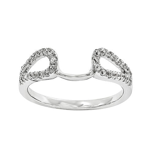 14K White Gold 1/7 CT. T.W. Diamond Ring Enhancer