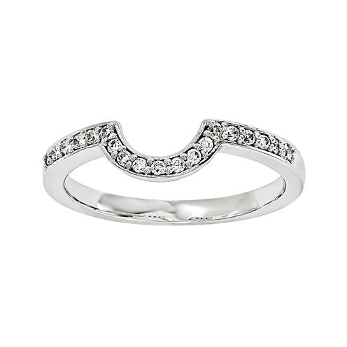 14K White Gold 1/5 CT. T.W. Diamond Ring Enhancer