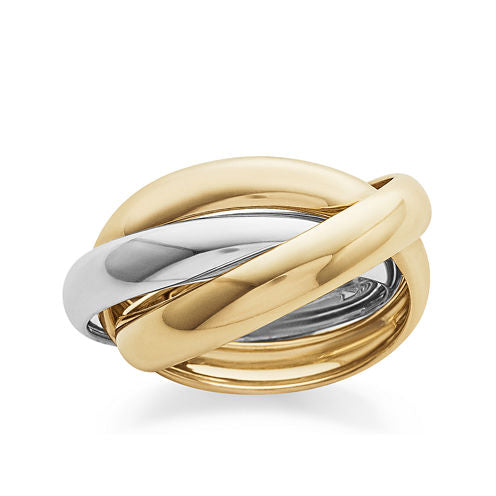 14K Two Tone Gold Triple Rolling Ring