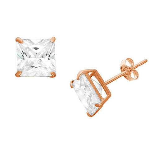 14K Gold Stud Earrings featuring 3/4 CT. T.W. Swarovski Zirconia