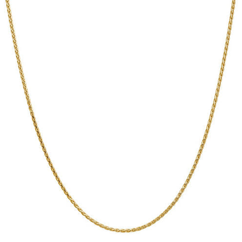 14K Gold Solid Wheat 20 Inch Chain Necklace