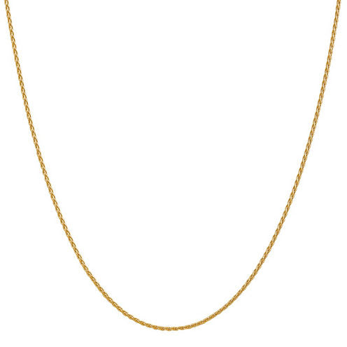 14K Gold Solid Wheat 16 Inch Chain Necklace