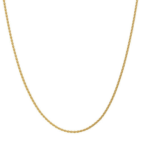 14K Gold Solid Wheat 14 Inch Chain Necklace