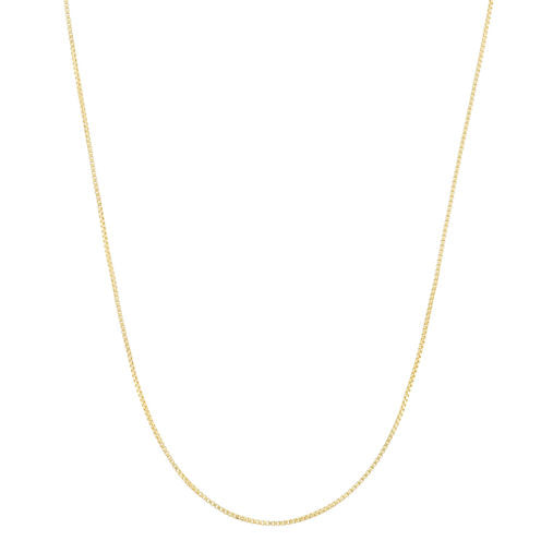 14K Gold Over Silver Semisolid Box 22 Inch Chain Necklace