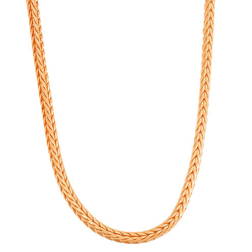 14K Gold Over Silver Semisolid 18 Inch Chain Necklace