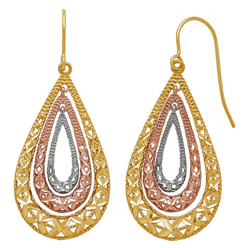 14K Gold Drop Earrings