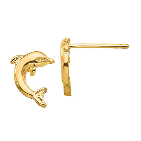 14K Gold 9mm Stud Earrings