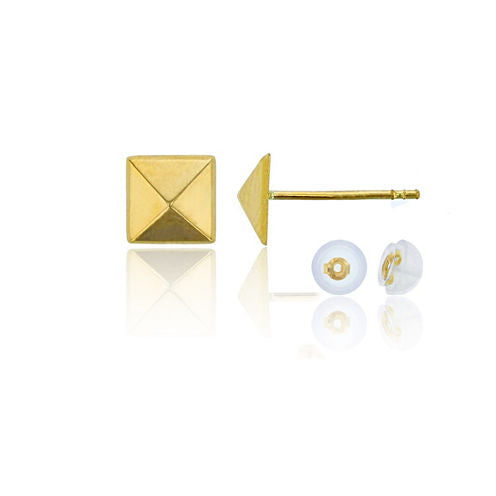 14K Gold 6.3mm Stud Earrings