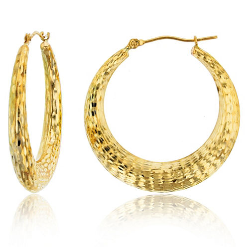 14K Gold 30mm Hoop Earrings