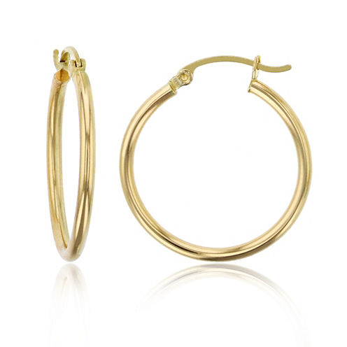 14K Gold 25mm Hoop Earrings