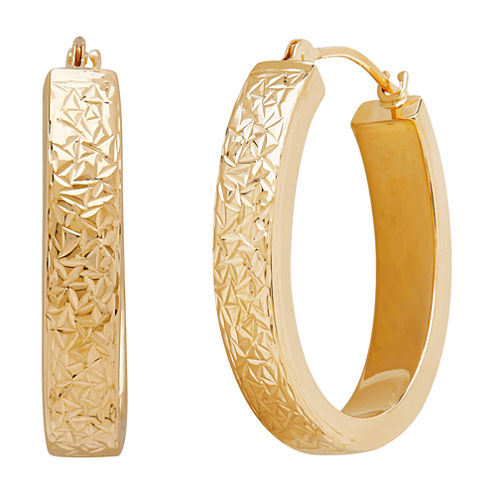 14K Gold 23mm Hoop Earrings